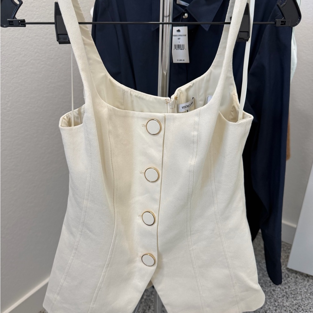 Cream Button-Front two piece set - image 2